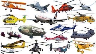 Aircraft Compilation  Airplanes for Children  Picture Show  Fun amp Educational Learning Video [upl. by Llemmart]