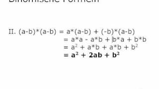 Mathe Video Binomische Formeln [upl. by Harvison]