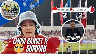 NANGIS FITRI CARLINA EMOSI NONTON PERTANDINGAN BAHRAIN VS INDONESIA  AFC ASIAN QUALIFIER [upl. by Rosalia471]