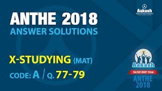 ANTHE 2018 Solutions ClassX MAT Q7779 [upl. by Basil]