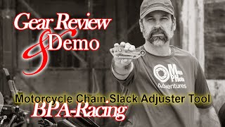 How to use the Motorcycle Chain Slack Adjuster Tool by BPA Racing [upl. by Nalani836]