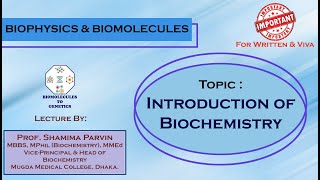 Introduction of Biochemistry  Part01 [upl. by Abate843]