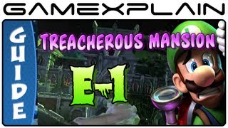 Luigis Mansion 2 Dark Moon Treacherous Mansion E1 Gem Boo amp Puzzle Guide amp Walkthrough 100 [upl. by Adyol]