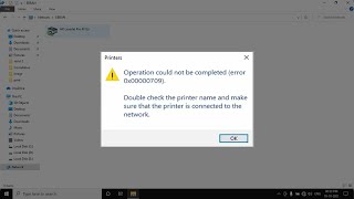 How to Fix Operation Could Not Be Completed Error 0x00000709  Printer Share Problem Error [upl. by Vogeley]