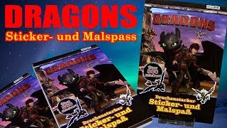 Dragons  Sticker und Malspass  über 500 Stickers  Vorstellung  Review [upl. by Mylor]