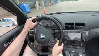 E46 M3 SMG II BurnoutClutch Dump Interior Shot [upl. by Ripleigh]