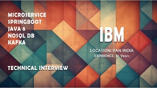 SELECTED  IBM  Java microservice spring boot real time interview  Real time interview [upl. by Sopher48]