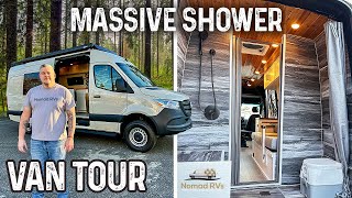 BIGGEST Van Shower Ever  4x4 Sprinter Camper Van Tiny Home [upl. by Judy]