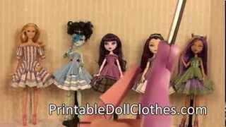 Straight Skirt Over Skirt Printable Doll Clothes [upl. by Bayer]