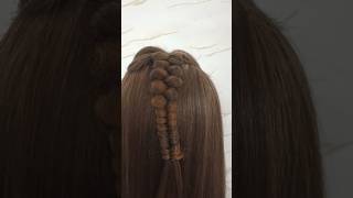 Easy half hair knotted braid hairstyle haircare hairstyle lookstyle hairday hair [upl. by Aihsenat]