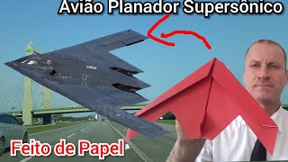 Como fazer um AVIÃO DE PAPEL QUE VOA MUITO PLANADOR DE PAPEL Dobraduras De Papel Simples ORIGAMI [upl. by Bernat164]