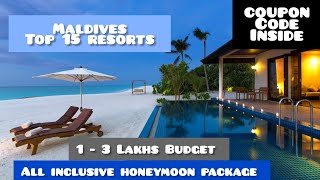 Maldives Top 10 resorts  Maldives tour cost from India  Maldives honeymoon package  Budget trip [upl. by Camala]