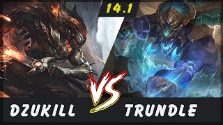 Dzukill  Yasuo vs Trundle TOP Patch 141  Yasuo Gameplay [upl. by Naujuj]