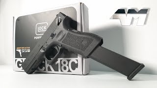 UMAREX GLOCK 18C  ELITE FORCE GLOCK 18C  Full Auto Glock  Airsoft Unboxing Review [upl. by Etteyafal55]