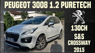 🔥 Peugeot 3008 12 puretech 130 ch samps crossway 2015 full options POV driving HD test drive 🚗 [upl. by Llerrahs]