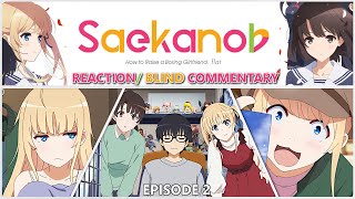 Saekano How to Raise a Boring Girlfriend Flat Season 2 Episode 2 Blind Reaction [upl. by Ermentrude294]