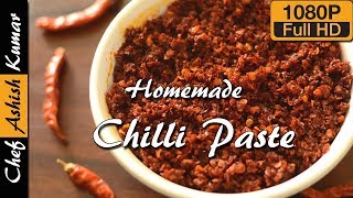 How to make chilli paste at home  Easy pro chilli paste used in restaurant [upl. by Romulus]