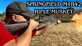 Original 1842 Springfield Rifle Musket First Shots [upl. by Soinski920]