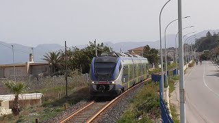 TRANSITO  SALUTO del Minuetto Diesel 055 dal cavalcavia  Alcamo Marina [upl. by Niac]