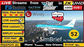 🔴LIVE✅52100 ✈ MAX settings✈️B737800 PMDG🛫KMIA Miami ✈ KMSY New Orleans🛬🔥Microsoft Flight Simulator [upl. by Ytsihc486]