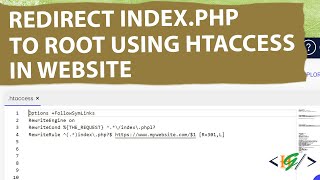 How to Redirect indexphp to the Root using Htaccess in Website [upl. by Koeninger663]