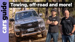 2023 Ford Ranger V6 Wildtrak 4WD detailed review Pickup test towing 4x4 offroad fuel use 4K [upl. by Hewes]