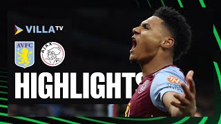 HIGHLIGHTS  Aston Villa 40 Ajax [upl. by Ellenrad]