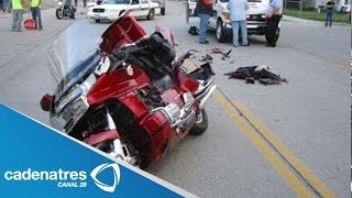 Hombre muere en espantoso accidente en motocicleta [upl. by Eelasor]