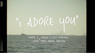 HUGEL x J Balvin x Ellie Goulding feat Topic Arash Daecolm  I Adore You Lyric Video [upl. by Norword181]