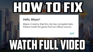 SimCity 👉 How To Fix Corrupted Data In SimCity  For MI Phones [upl. by Hendricks]