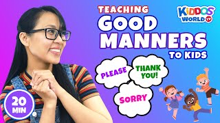 Learning Good Manners for Kids  Miss V Teaching Children with good behaviour and Being Polite [upl. by Gean890]