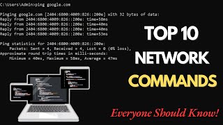 Top 10 Networking Commands You Should Know  10 Commands for Every IT Professional [upl. by Pedrotti]