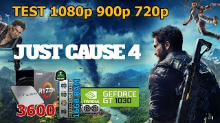 JUST CAUSE 4 GT 1030  Ryzen 5 3600  1080p 900p 720p  Test rendimiento 2021  Gameplay [upl. by Atnicaj]