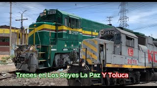 Trenes en Los Reyes La Paz y Toluca [upl. by Salahi]