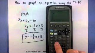 PreCalculus  Graphing an equation using the TI89 [upl. by Ilaw]