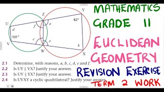 Mathematics Grade 11 Euclidean Geometry Exercise 4 mathszoneafricanmotives MathsZoneTV [upl. by Elvera]