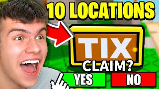 How To FIND ALL 10 TIX LOCATIONS In BEDWARS ROBLOX THE CLASSIC EVENT [upl. by Luigi]