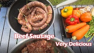 Beef Sausage  Very Delicious [upl. by Josefina]