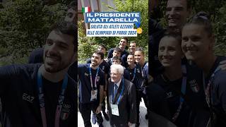 Olimpiadi Parigi2024 il Presidente Mattarella saluta gli atleti italiani al villaggio olimpico [upl. by Cade208]