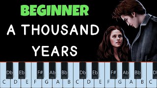 A Thousand Years Twilight soundtrack  BEGINNER PIANO TUTORIAL [upl. by Stefanac221]