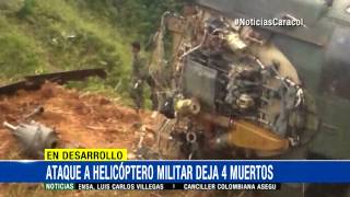 Partido en dos terminó helicóptero militar atacado por las FARC 22 de junio del 2015 [upl. by Cleo]