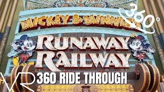 Mickey amp Minnies Runaway Railway Ride Through in 360 VR Disneyland California [upl. by Attelahs]