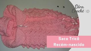 Saco de trico para recém nascido [upl. by Allana]