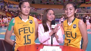 Match MVPs Jerrili Malabanan and Lycha Ebon  PSL Collegiate Grand Slam 2018 [upl. by Whyte]