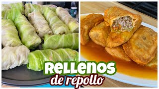 COMO HACER RELLENOS DE REPOLLO CON CARNE DE CERDO PASO A PASO [upl. by Maker]