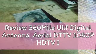 Review 360Mile Uhf Digital Antenna Aerial DTTV 1080P HDTV Indoor Antenna  Area TV  Antena TV  M [upl. by Heinrik366]