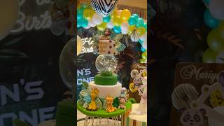 Animal theme dessert table subscribe 10ksubcribe animalthemecake birthdaycake animalcake [upl. by Aihtnis390]