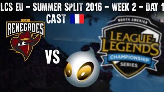 Dignitas vs Renegades  LCS NA 2016  Spring Split  Week 2  Day 1  FR [upl. by Eneg]