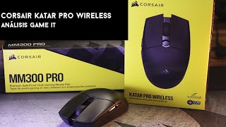 Corsair Katar Pro Wireless y Corsair MM300 Pro análisis en español [upl. by Haynes]