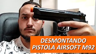 Desmontando Pistola Airsoft M92 KWC Rossi 6mm [upl. by Nnawaj]